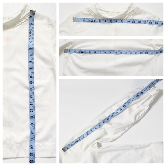 Vintage 60s 70s collared white blouse. - Picture 11 of 11